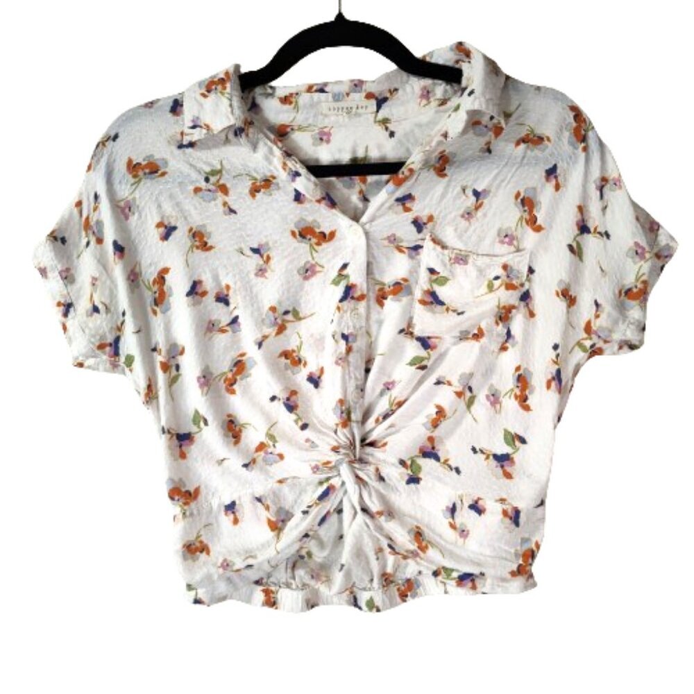 Copper Key Cropped Floral Shirt